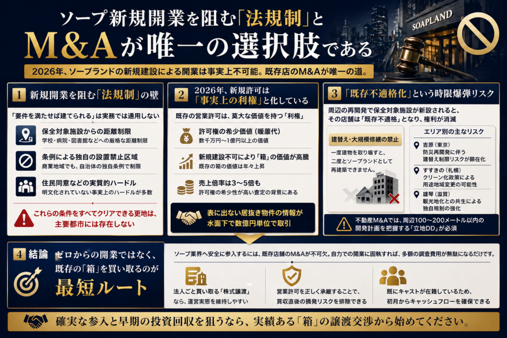 ソープ新規開業を阻む「法規制」とM&Aが唯一の選択肢である理由